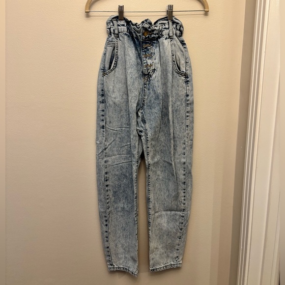 ZARA HIGH-WAISTED PAPERBAG BAGGY JEANS - Picture 3 of 8
